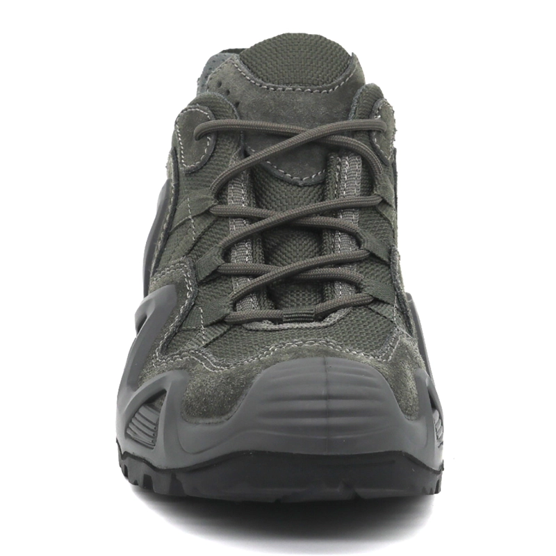 China TM1906 Grey suede leather non slip waterproof outdoor climbing jungle hiking shoes manufacturer