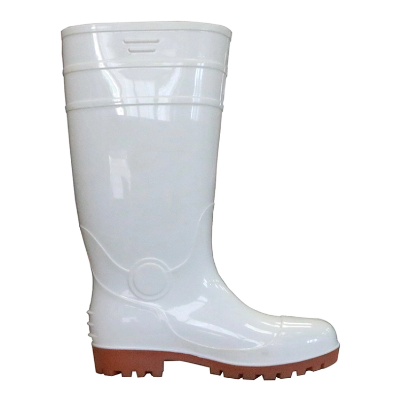China F30WN white food industry steel toe cap pvc glitter rain gumboots for work manufacturer