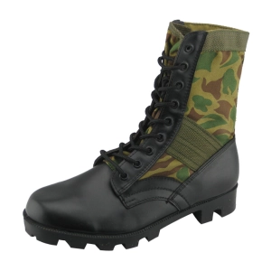 couro genuíno e tecido militar botas da selva
