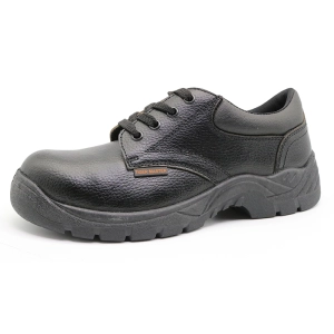 Zapato de trabajo de suela de pvc superior de cuero resistente al aceite HS5001