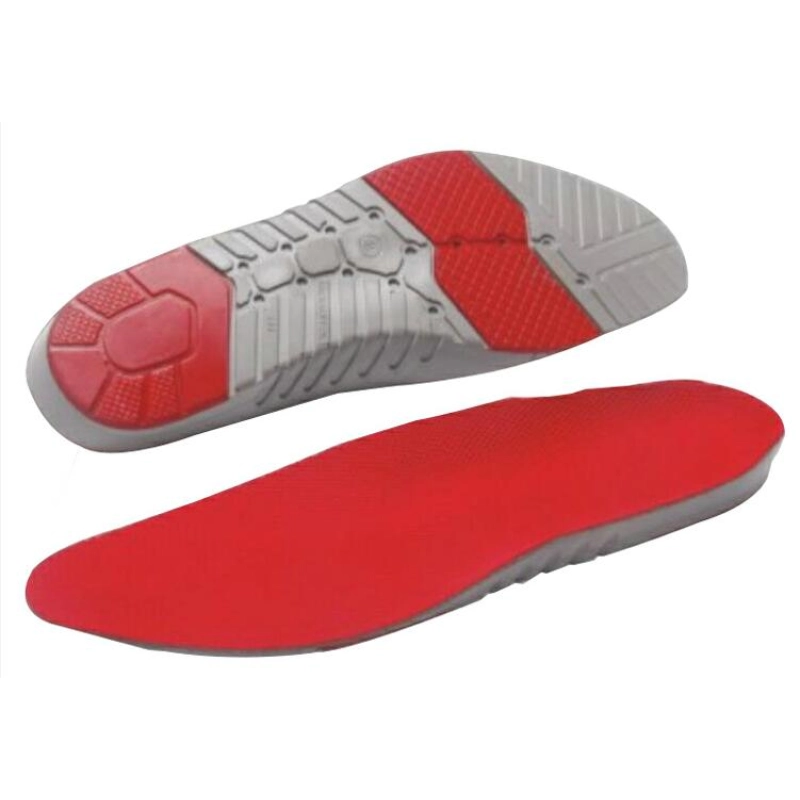 China HSI-063 Red anti-fatigue shock absorption invsible height increase comfortable GEL PU Insole for Shoes manufacturer