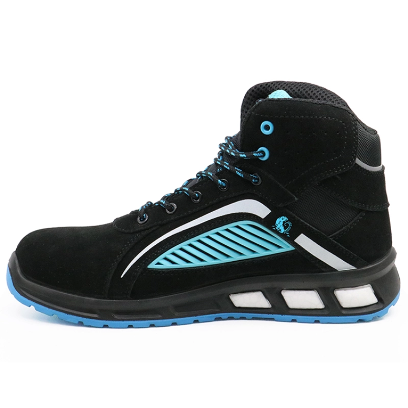China High ankle fiberglass toe cap kevlar metal free sport safety shoes manufacturer