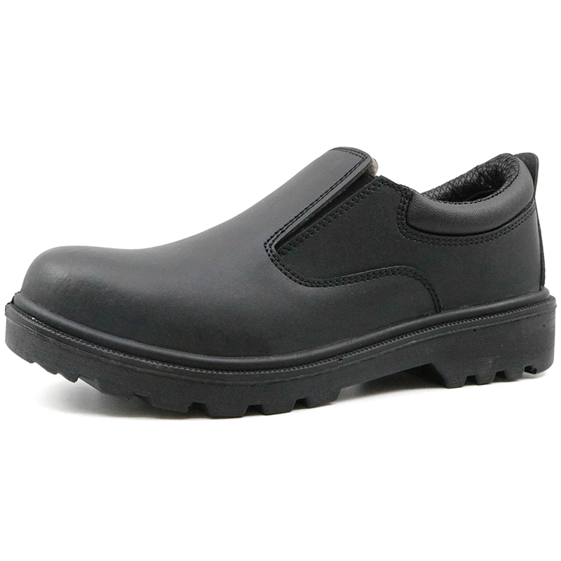 China M012 Slip resistant steel toe cap executive safety shoes without lace manufacturer