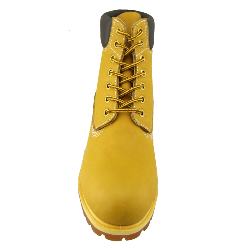 China Nubuck leather PU rubber sole injection safety shoes manufacturer
