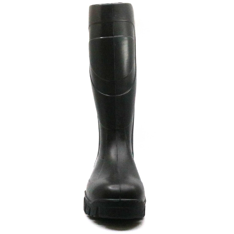 China PUB03 black non slip water proof oil acid resistant safety PU rain boots manufacturer