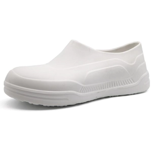 PUS01 Zapatos de trabajo de restaurante de PU impermeables antideslizantes blancos Zapatos de seguridad para chef de cocina
