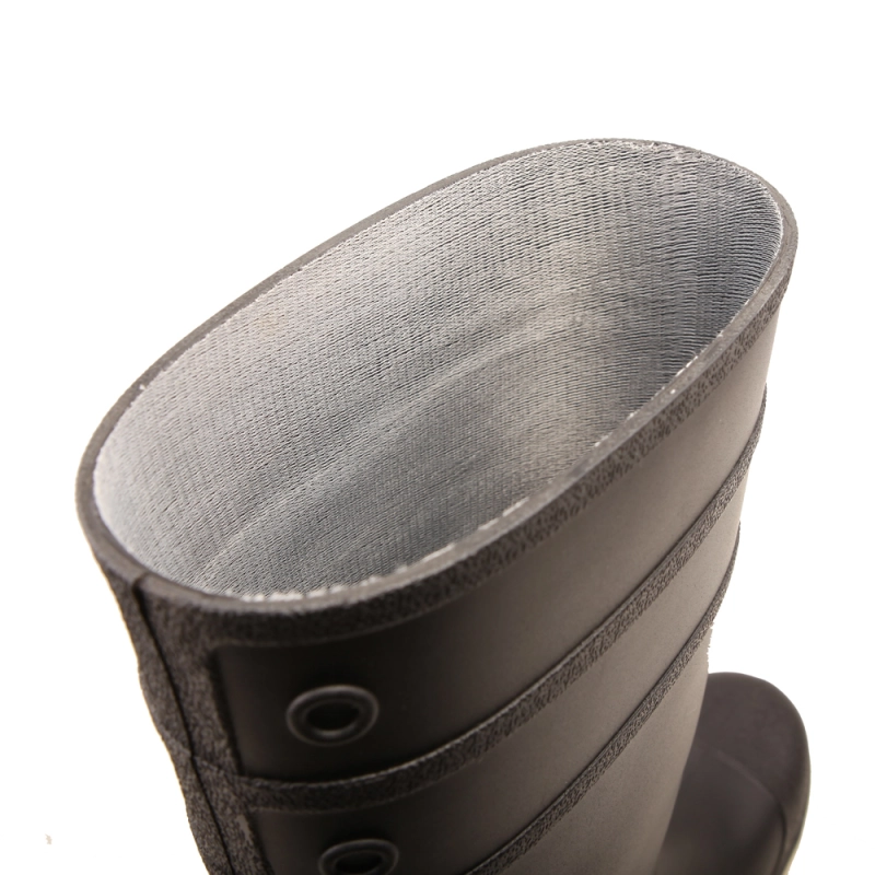 China QH-002 black safety rain boots manufacturer