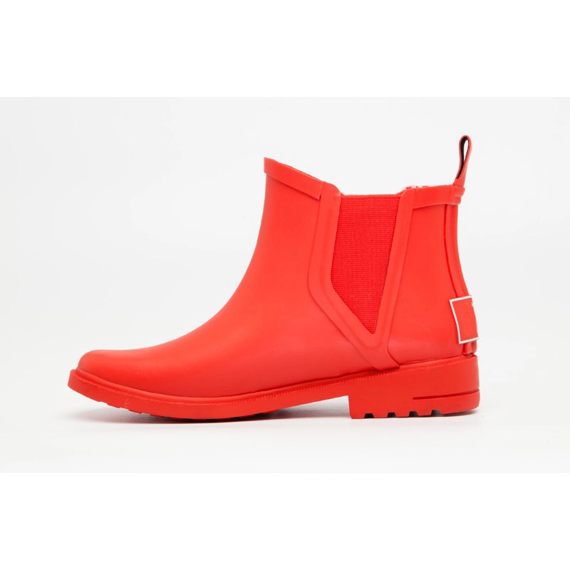 China RB-003 ankle fashion red rubber rain boots manufacturer