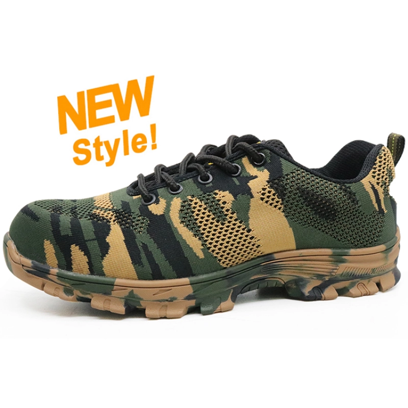 China RB1090 camouflage anti static fashion sport safety shoes with steel toe cap manufacturer