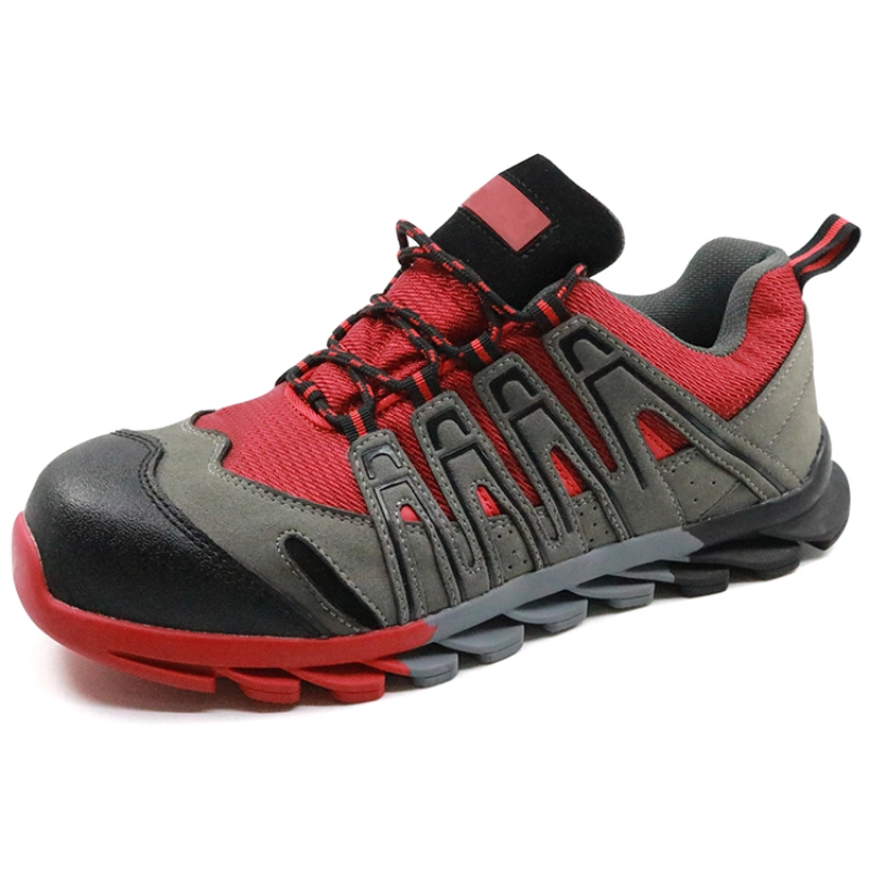 China Red fashionable composite toe cap women safety shoes for work manufacturer