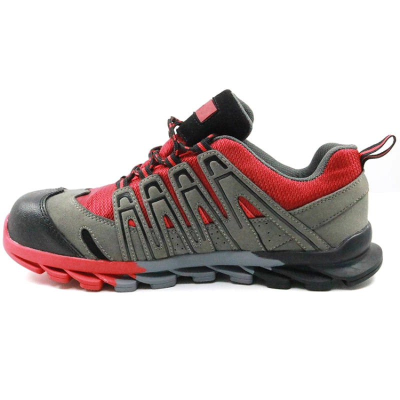 China Red fashionable composite toe cap women safety shoes for work manufacturer