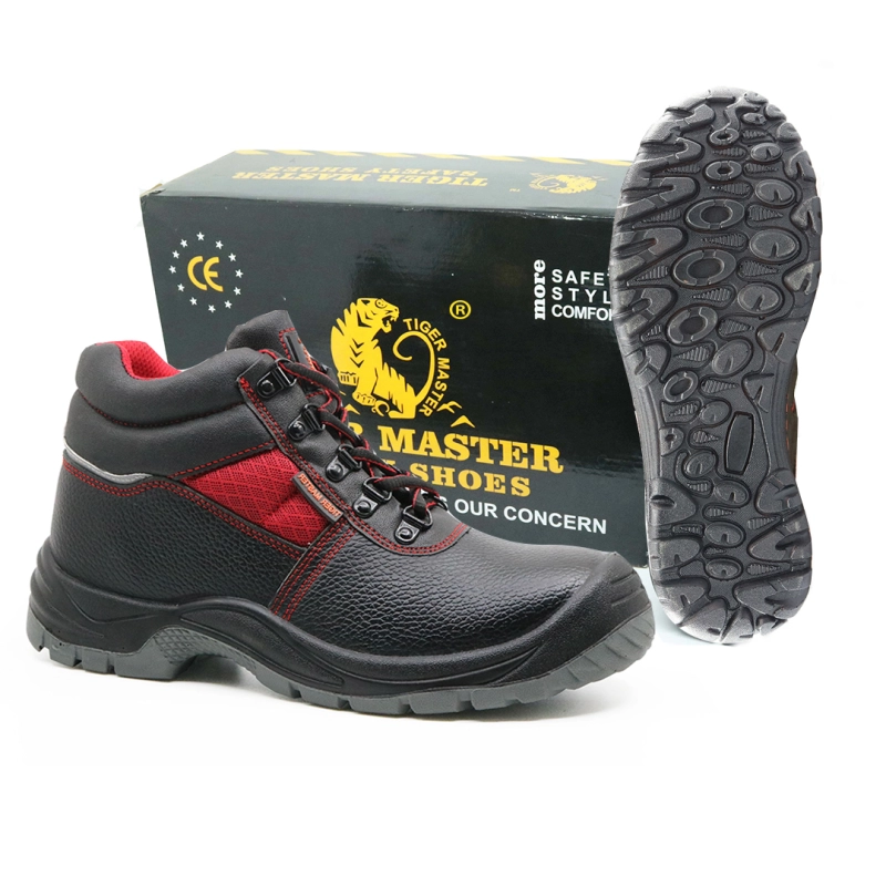 China SD3010 oil resistant black leather steel toe cap safety shoes manufacturer
