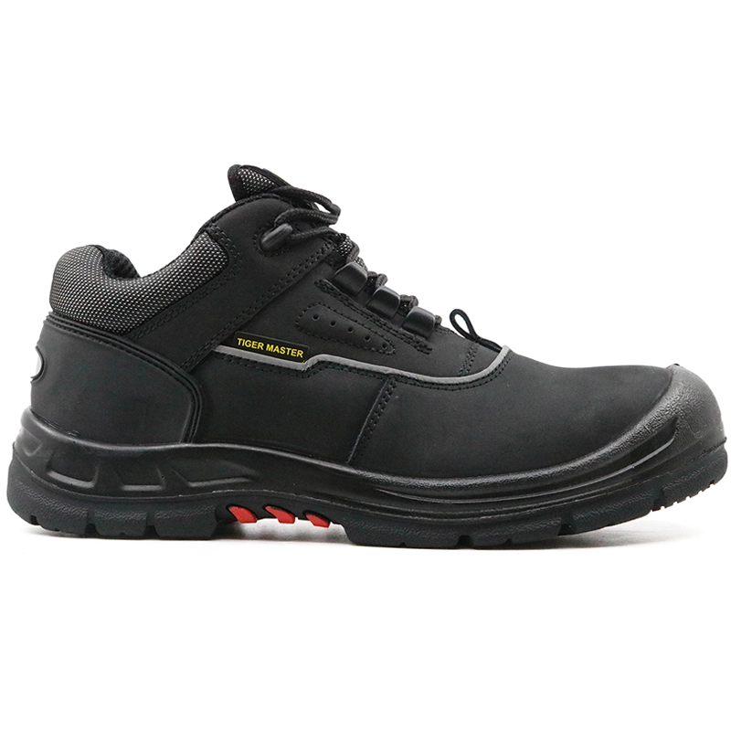 China TH003 Black nubuck leather heat resistant rubber sole safety work shoes manufacturer