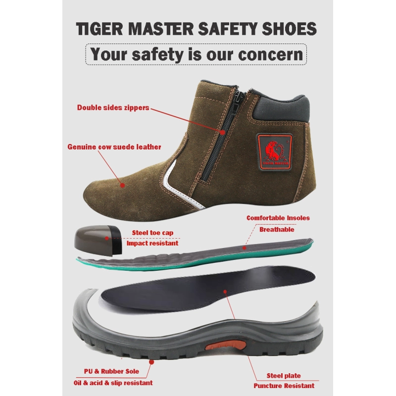China TM103 Oil acid proof anti slip steel toe prevent puncture sport safety shoes without laces manufacturer