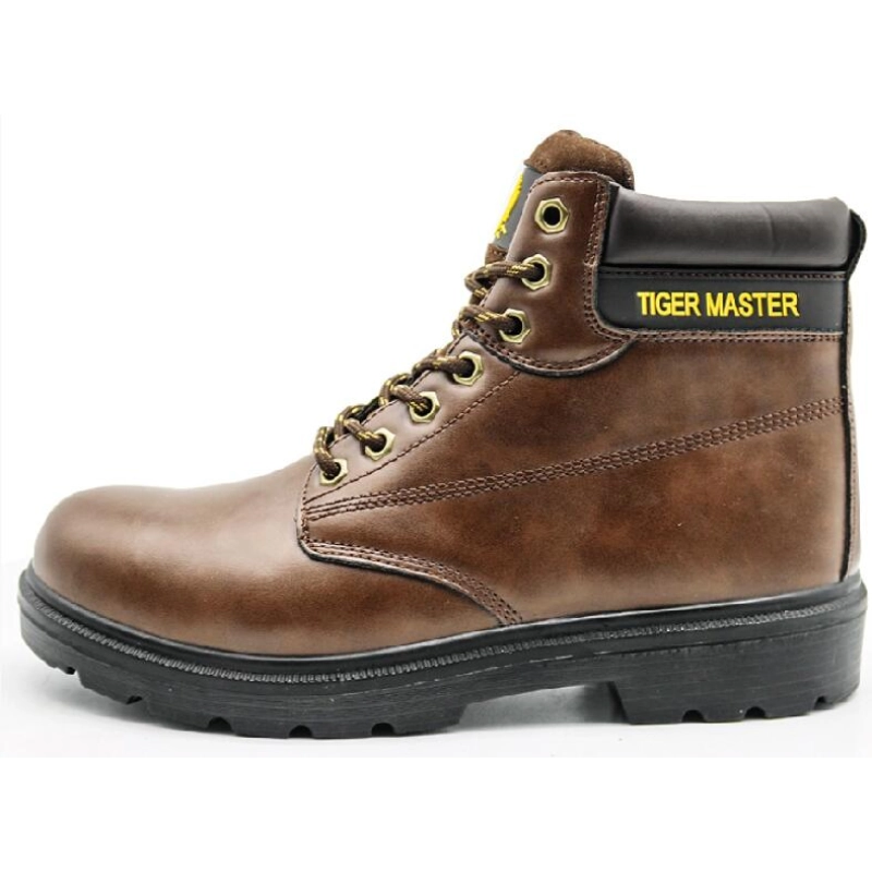 China TM1601 Oil acid resistant non-slip steel toe mid-plate industrial safety boots manufacturer