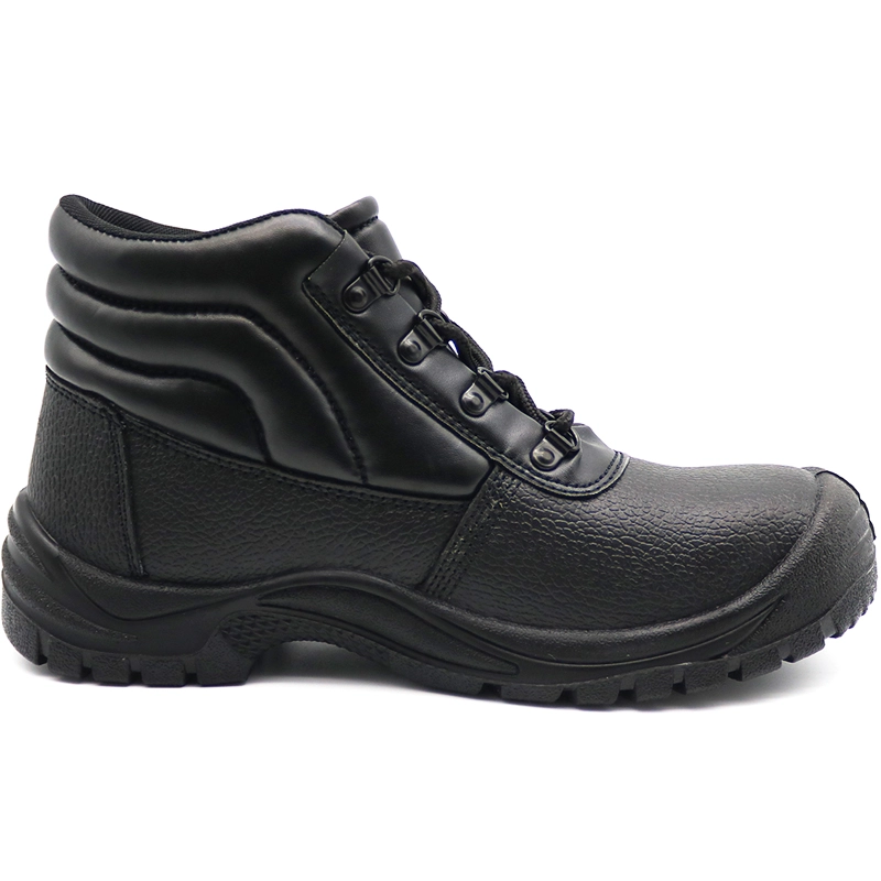 China TM3010 Anti slip cheap black industrial safety shoes steel toe manufacturer