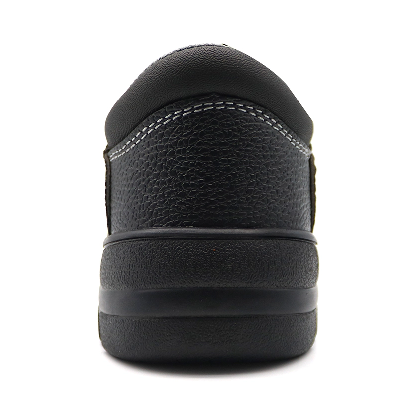 China TM3011 Black leather cemented construction site work shoes steel toe cap manufacturer