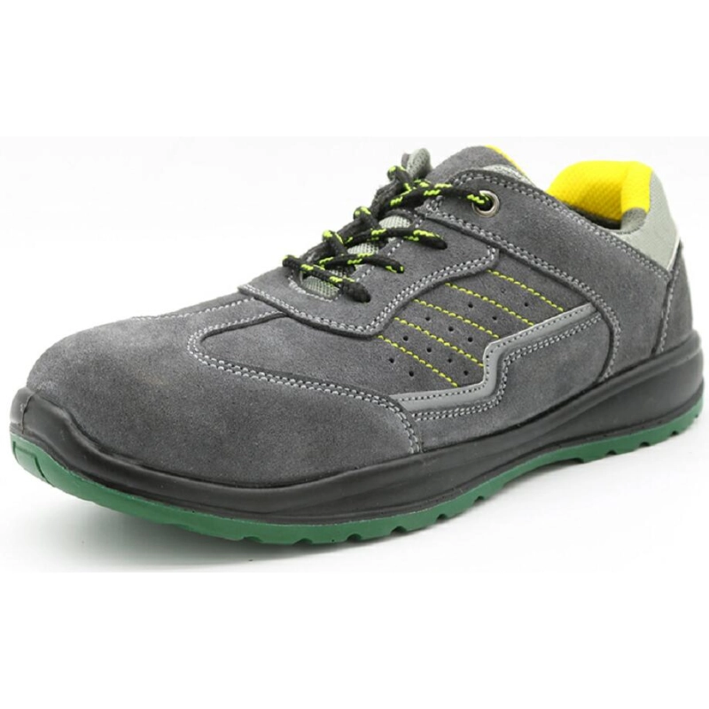 China TM5008 Anti slip oil resistant suede leather fashionable non safety men women sport shoes manufacturer