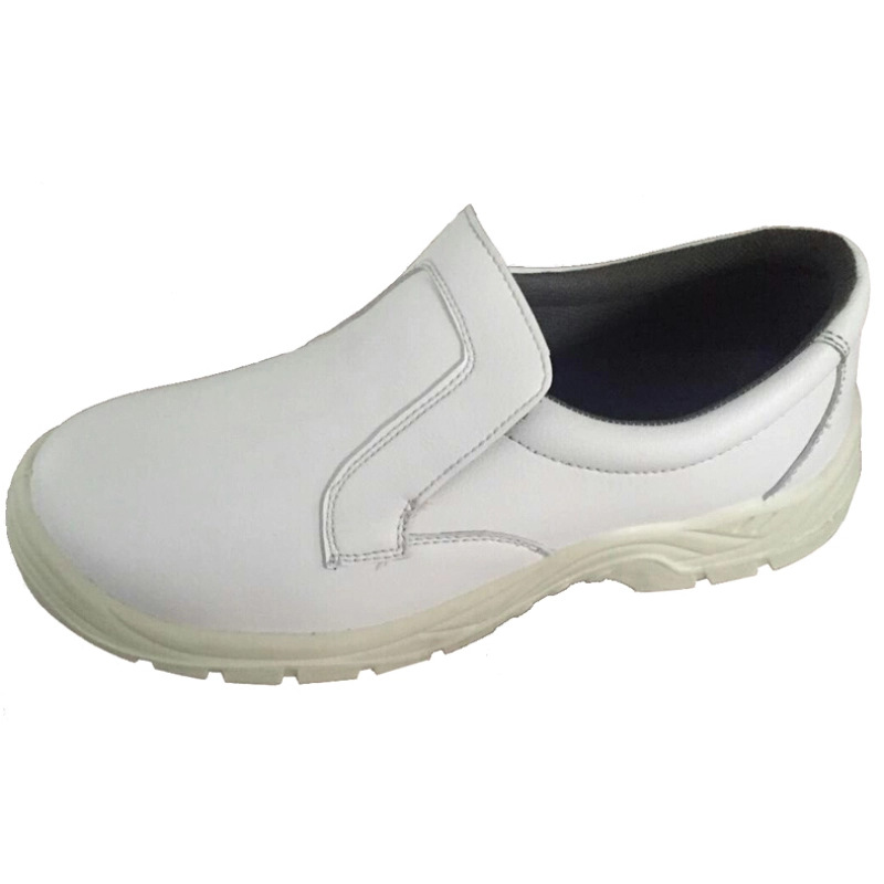 China Waterproof micro fiber leather white color cheap chef shoes manufacturer