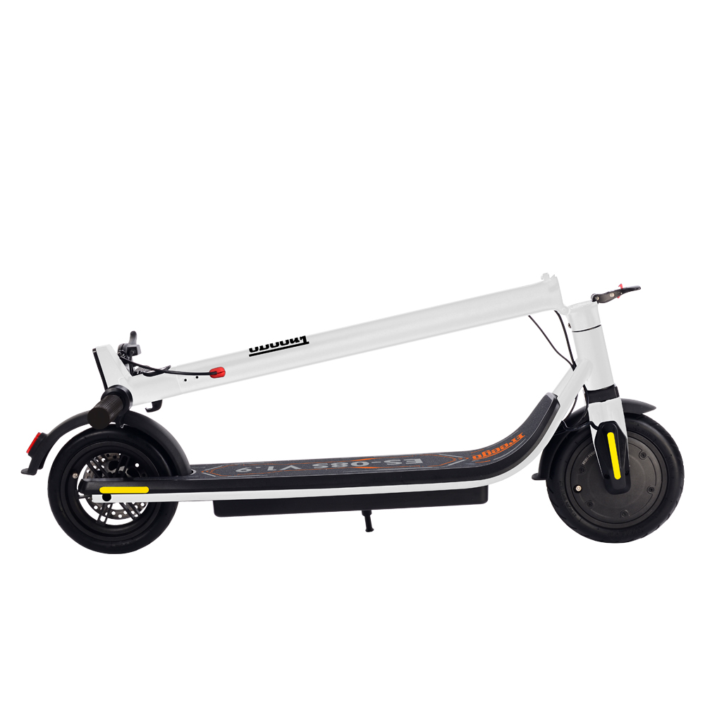 China Folding white electric scooter price china ES-08s V1.9  350w 36v manufacturer