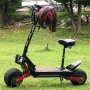 China Most crazy fast electric scooter fat tire 2 motors 2400w 60V 26ah 70km range manufacturer