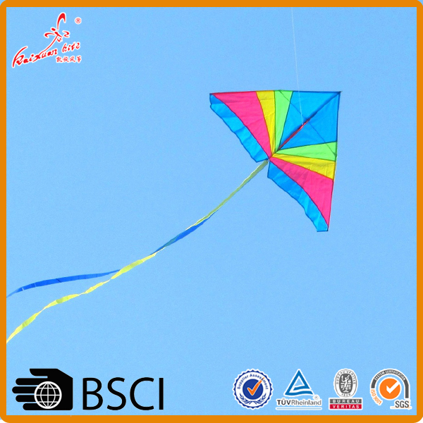 high quality rainbow kite Outdoor Fun Sports kite Factory Child Triangle Color Kite
