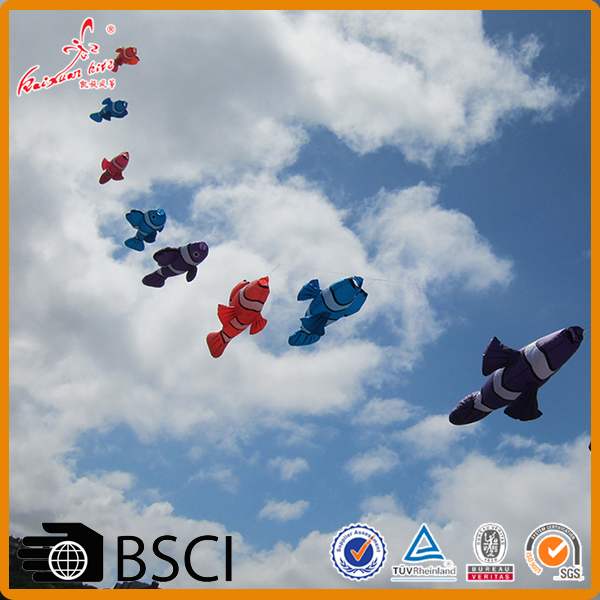 hot sale soft Inflatable Multicolor Fish kite Nemo fish kite from the kite factory