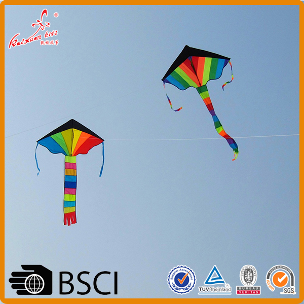 promotional chinese rainbow triangle shape kite without flying tools