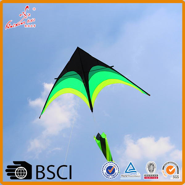 weifang big colorful delta kite with windsock