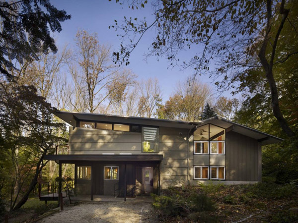 Nestled in a Lush Forest Energy Saving Prefab Steel Frame House