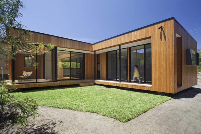 Casa prefabricada sustentável, de baixa manutenção e acessível