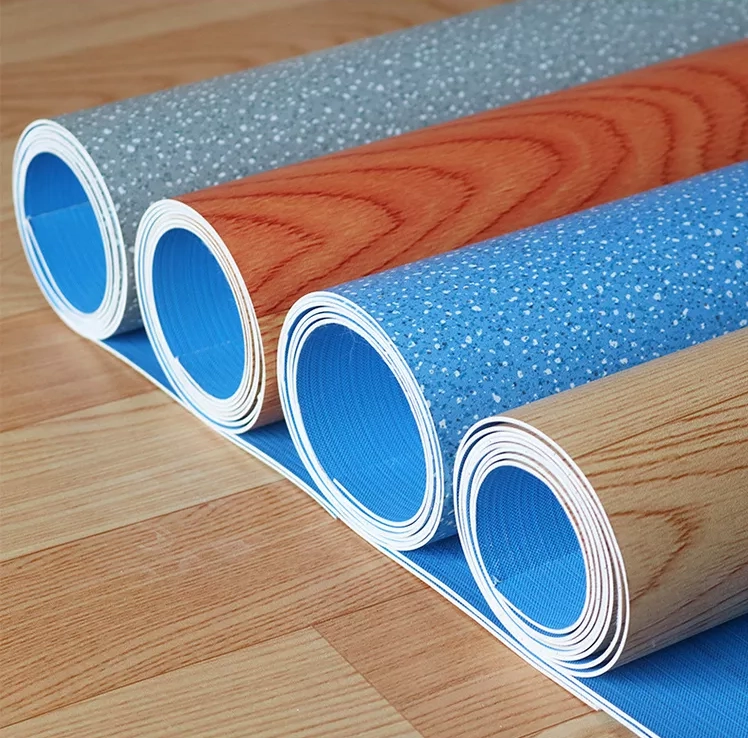 Chine Approvisionnement en usine en plastique PVC en cuir de sol en vinyle Rouleau fabricant