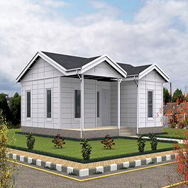 2 bedrooms,1 toliet China flat pack prefab house for living