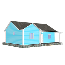 Heya-2B06-B Modern House 2 room sandwich home house design for children