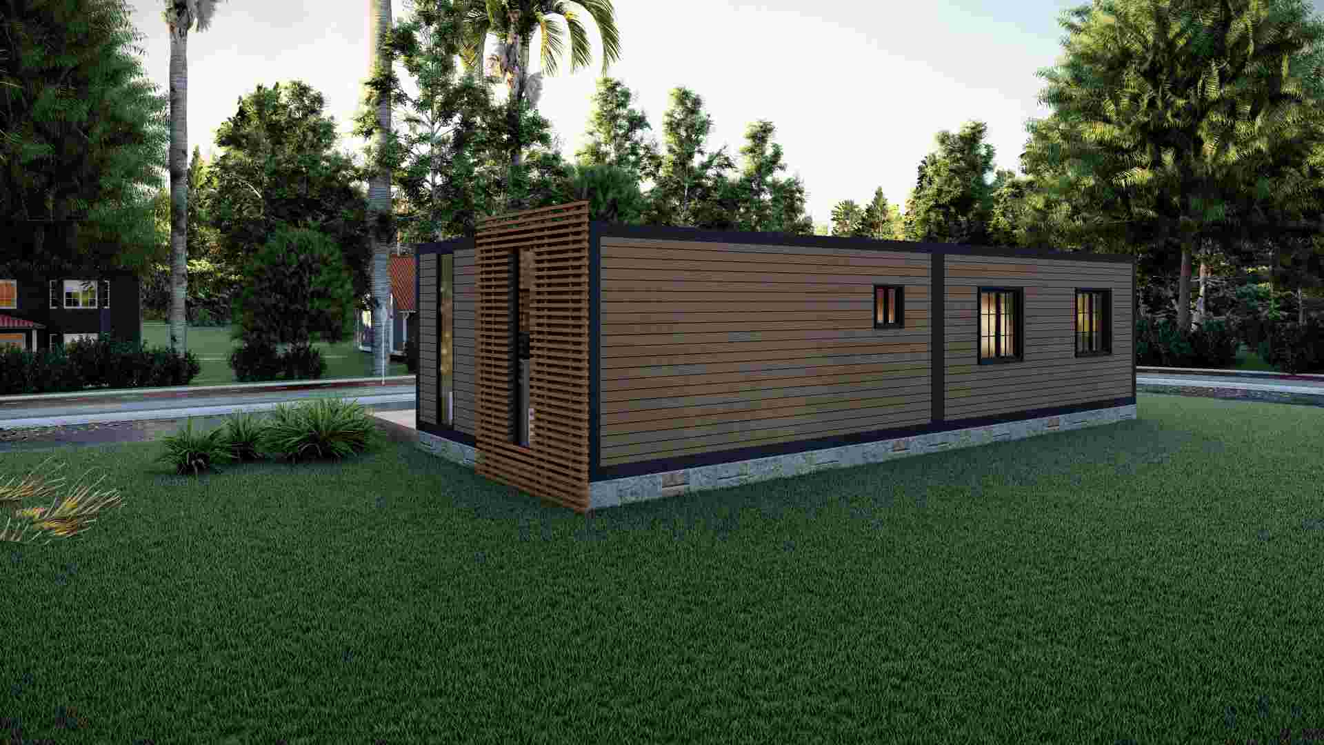 Low Cost Flat Pack Prefab Building Quick Build Modular Home-1X01