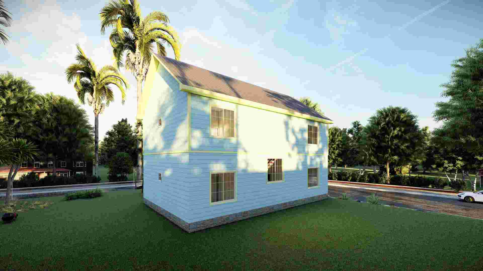 Luxury Beautiful Steel Villas High Quality Assembly Light Steel Frame Houses For Sale - Qb23