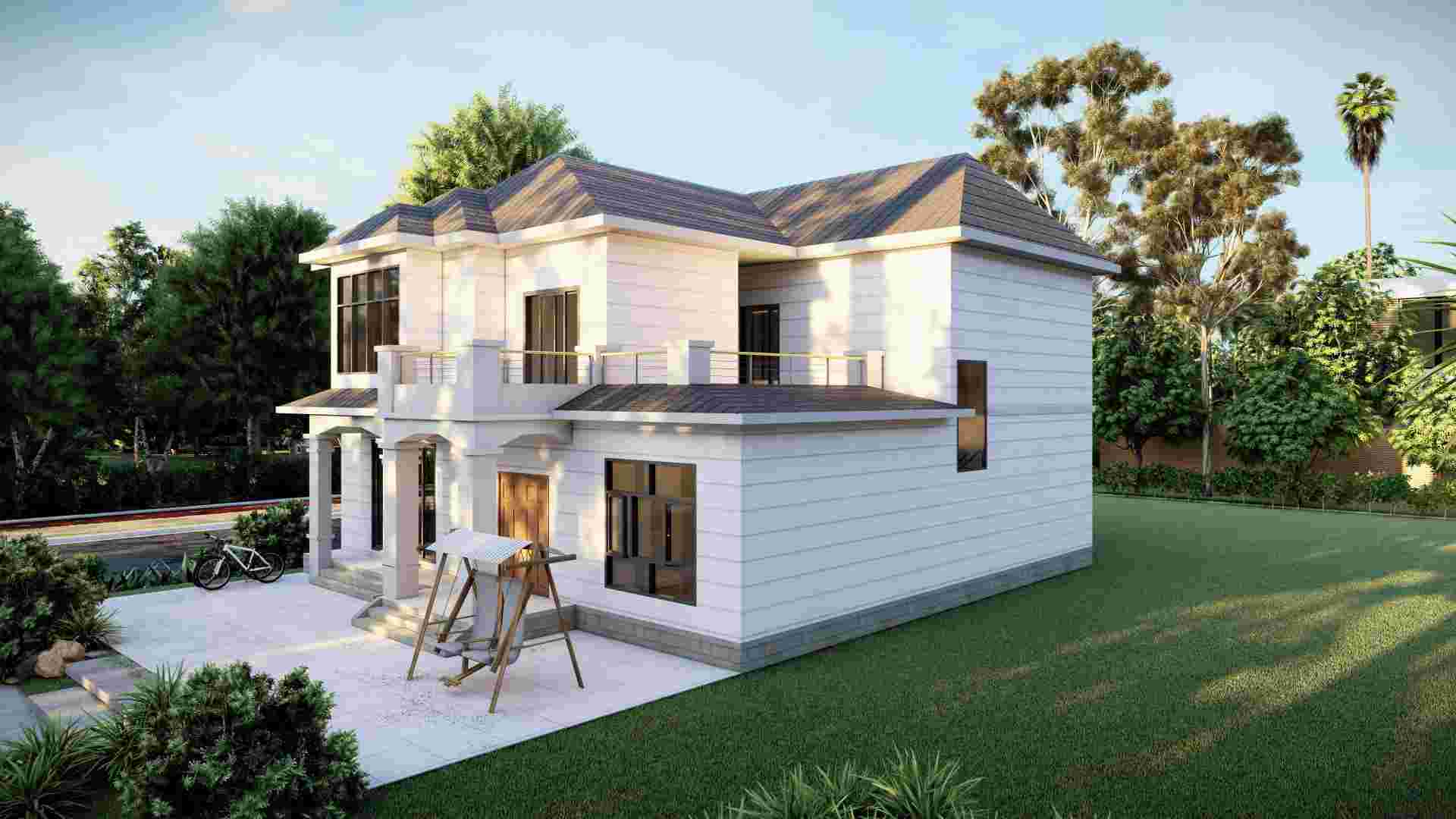 Lüks Işık Çelik Ev Çin Popüler Çelik Villa Modern Evler Kitleri Tam Planı - QB31