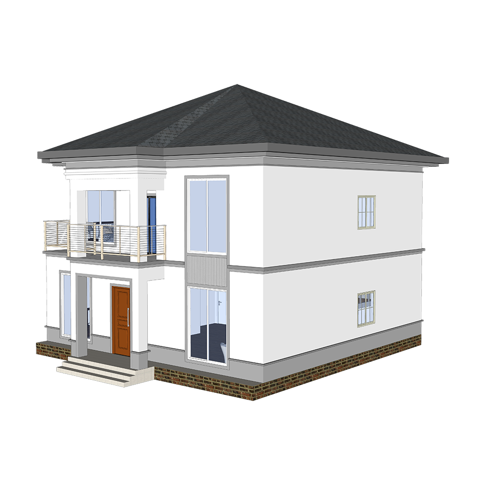 Luxury Villa - (QB15) Sturdy Durable Steel Structure Prefab Model House Building Plans Designs