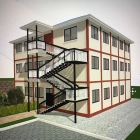 Çin Yeni Tasarım Düşük Maliyetli Prefabrik Okul Evi Tasarımı Konteyner Okul Odaları Tam Plan üretici firma