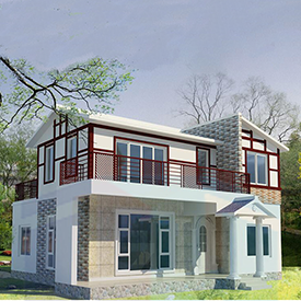 Prefab Luxury Light Steel Structure Villa House Architectural Design
