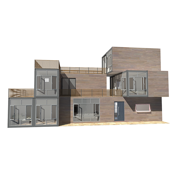 Residenziale - (Heya-4x03) Bellissima 4 camere da letto Container House Modular Sandwich Panel Plan Steel Plan