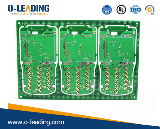 6L Rigid with 1.6mm board thickness,min line/width 3.5/4mil, Impedance control ,Surface finishing with Immersion Gold, Apply for industrial control