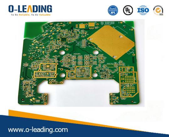 Gold edge plaing6 Mulitlayer ENIG PCB PTH edge PCB applicated for industry control