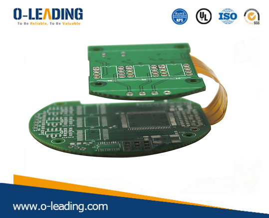 Tablero de PCB flexible de alta frecuencia para automóviles, Acabado de superficies con inmersión en oro, Solicite control industrial, PCB de orificio mínimo de 0,2 mm, Placa de circuito de PCB flexible y rígida