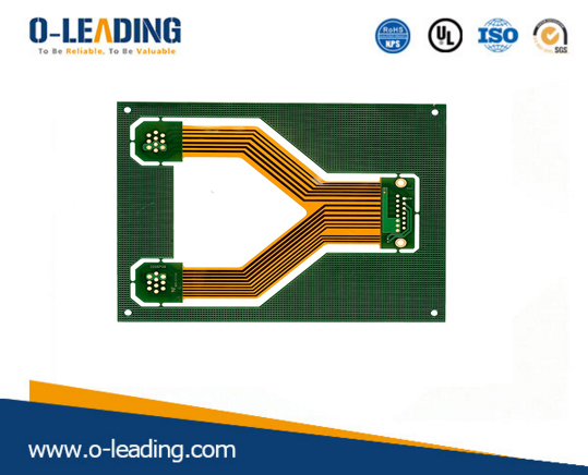 Multilayer Rigid-flex PCB, 6L Flexi PCB, Polyimide + FR-4, OEM manufacturer in China, high TG material, 1.6mm board thickness, Immersion Gold Printed circuit board