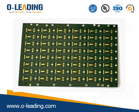 Dunne Power Bank PCB & PCB assemblagefabrikant in China, dunne stijve FR-4 PCB met 0,35 mm boorddikte, blauw soldeermasker
