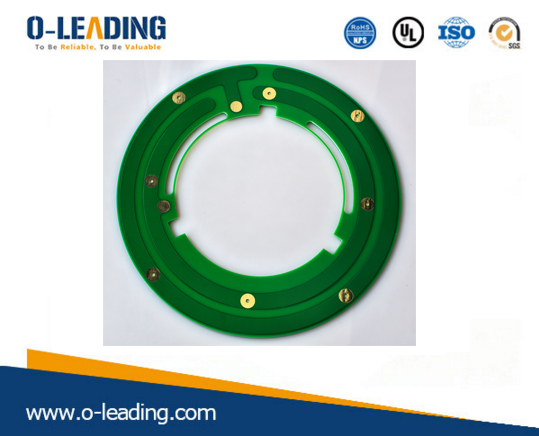 hoge CTI 2-lagige ENIG-printplaat met dieptecontrole, cirkel-PCB toegepast voor industriële besturing