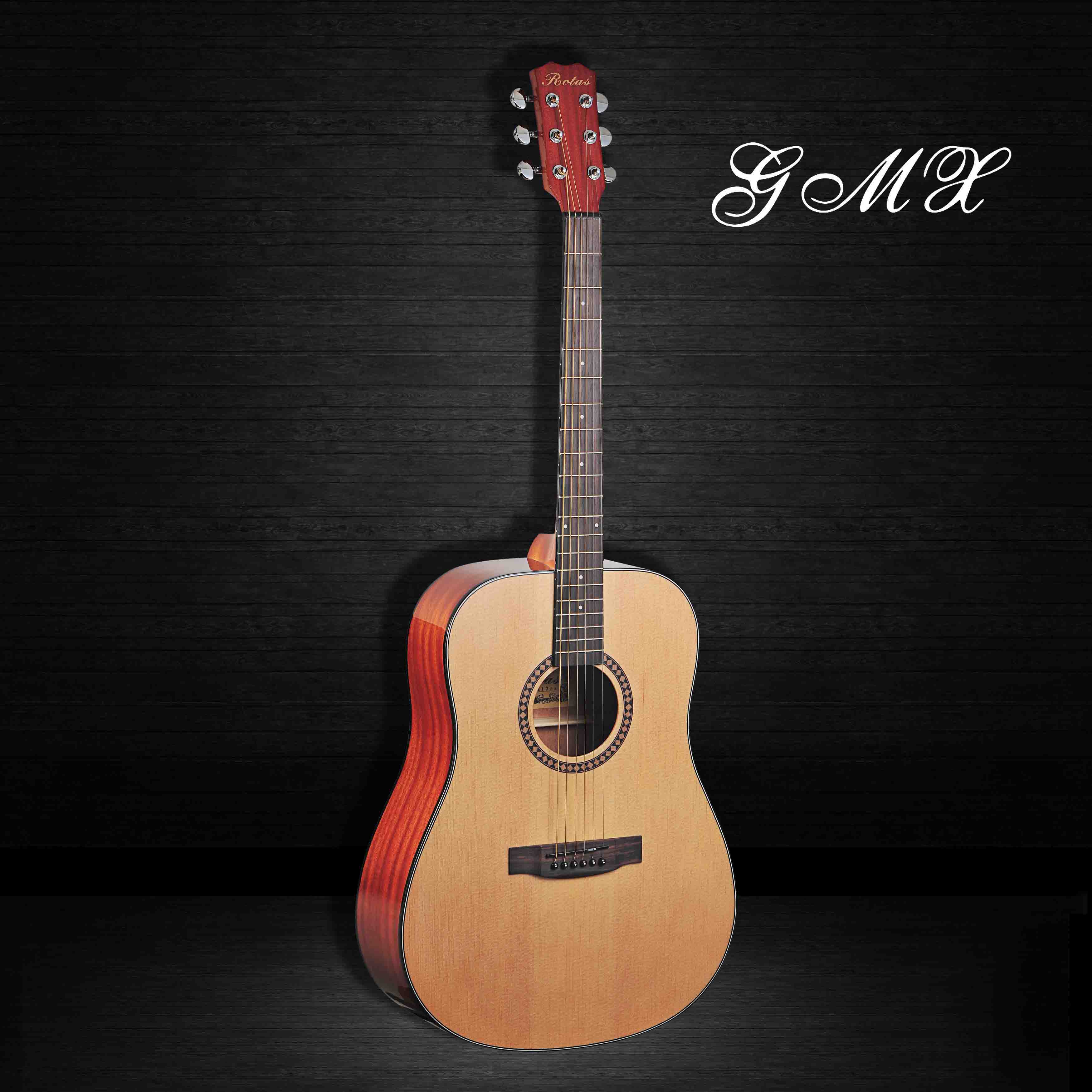 2017 Rotas YF-417NS Guitarra acústica popular guitarra personalizada sólida