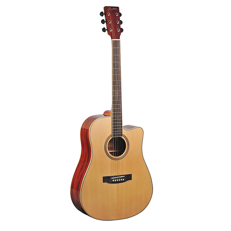 Rotas Cut away 41" Natural color acoustic guitar ZA-418D