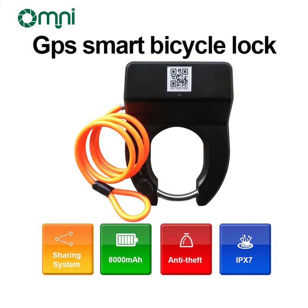 Smart Lock Intelligent QR Code Bicycle GPS Alarm Bike Lock With GPRS Control App